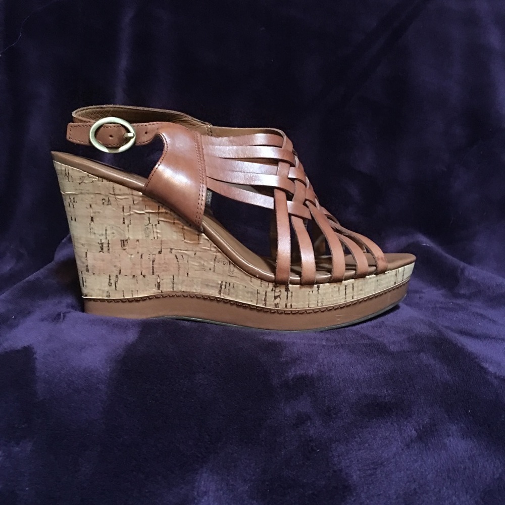 Franco Sarto Boho Cork Wedges - Picture 4 of 7